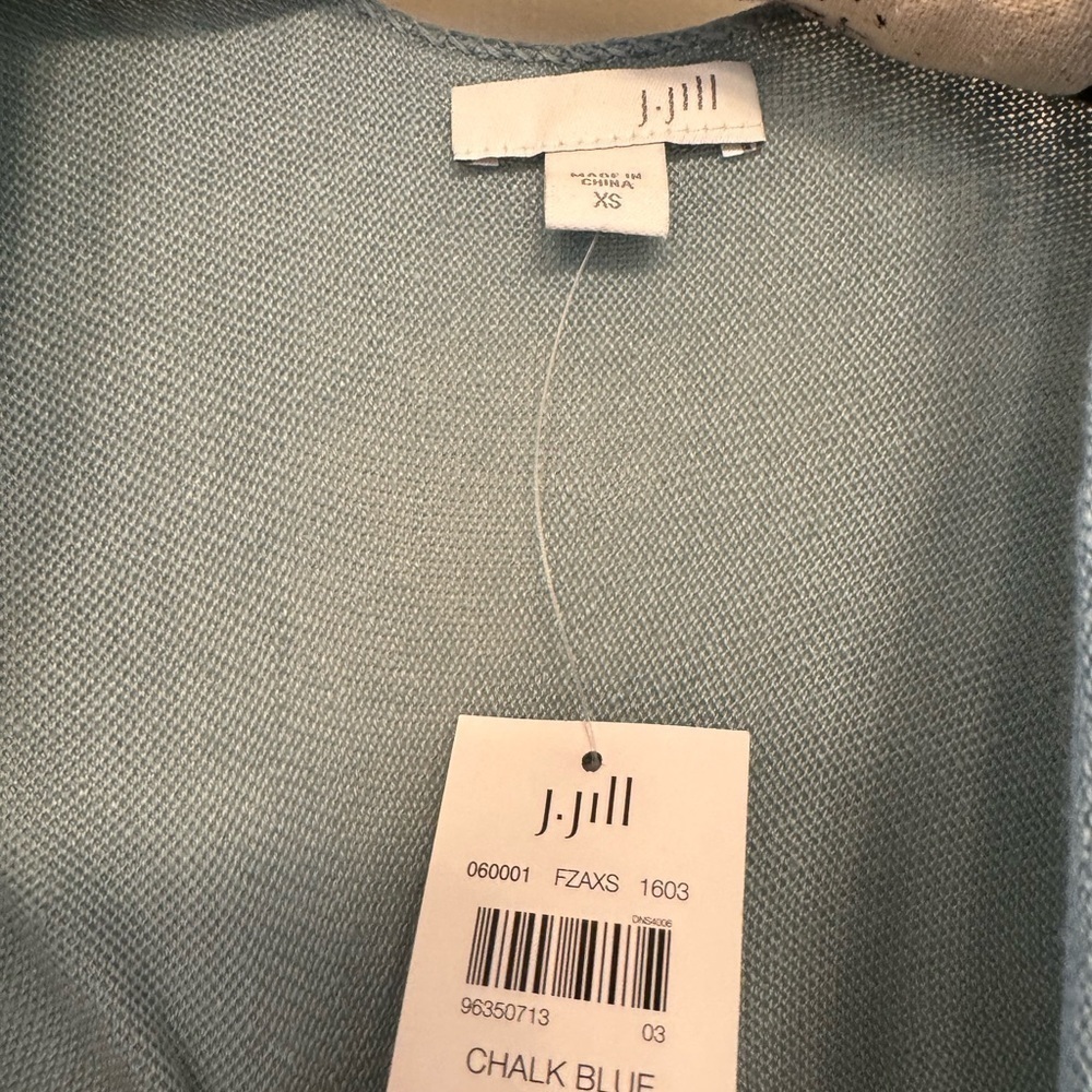 J. Jill Open Front soft linen blend Cardigan Sweater - Picture 5 of 5